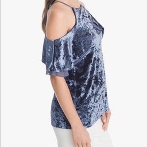 NWT WHBM Crushed Velvet Top